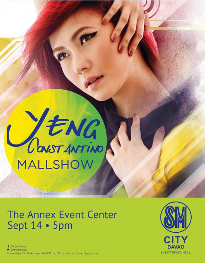 Yeng Constantino at SM City Davao, September 14