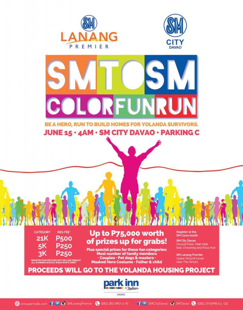 SM to SM Color Fun Run SM poster