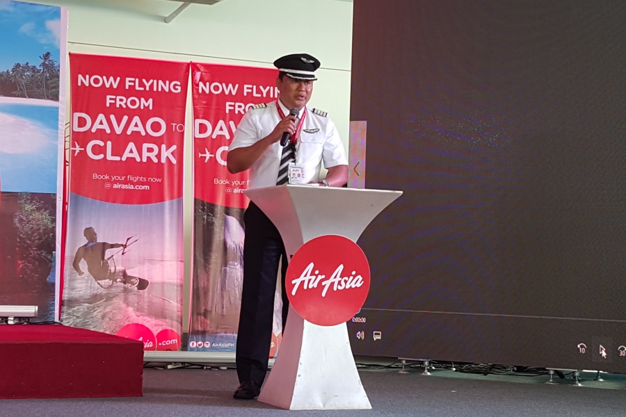 Philippines AirAsia Director of Flight Operations Captain Gomer Monreal - AirAsia Davao to Cebu Inaugural Flight Send-off Ceremony