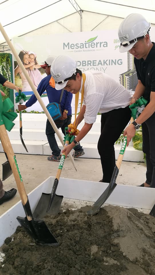 Cebu Landmasters Inc COO Jose Franco Soberano at the groundbreaking of Mesa Tierra Garden Residences 