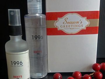 Rocky's 1996 gift pack contains the 1996 perfume & 1996 After Shave splash. Avialable at all Rocky's branches in the leading Davao malls