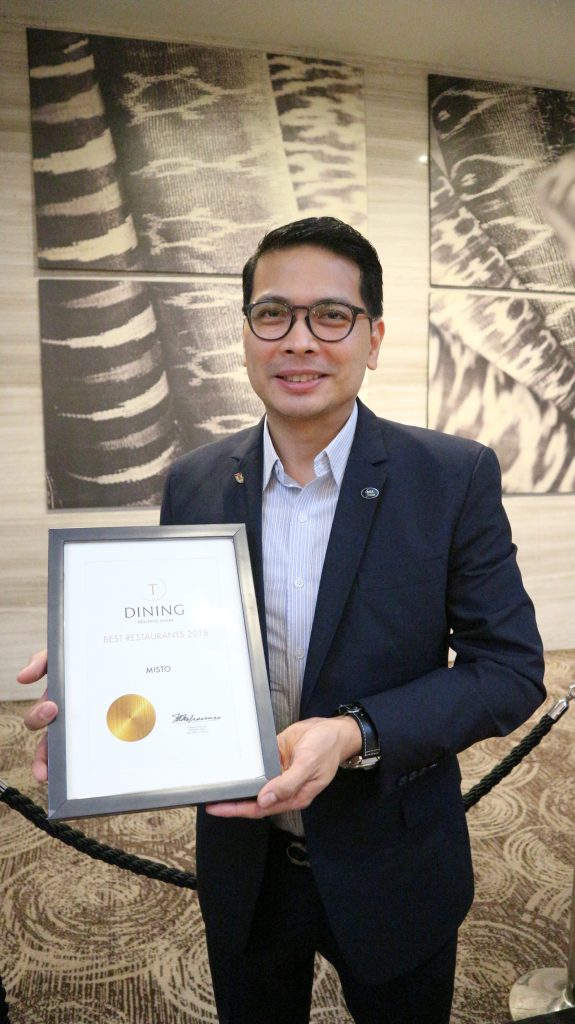 Seda Abreeza Hotel General Manager Ken Kapulong | Misto in Philippine Tatler's Best Restaurants Guide for 2018