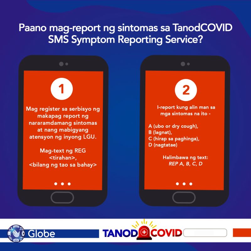 TanodCOVID SMS Symptom Reporting Service