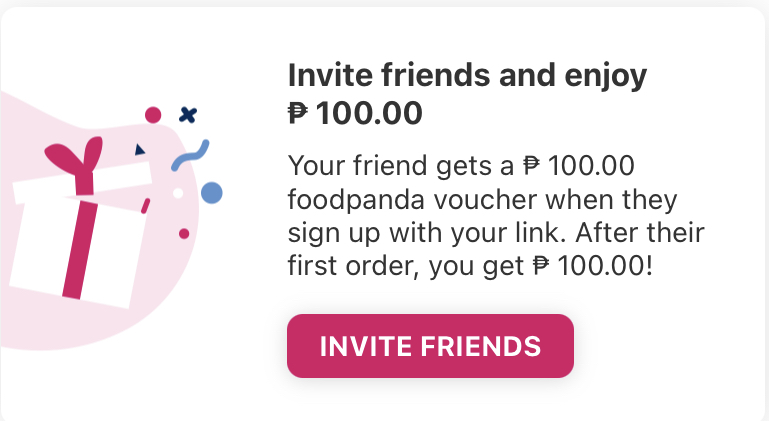 Foodpanda Philippines invite friends 