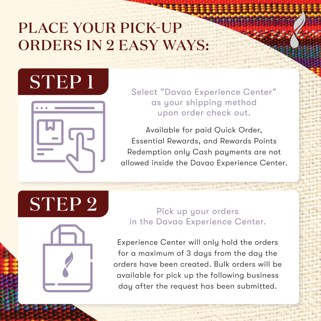 Young Living Philippines Davao Experience Center pickup Azuela Cove