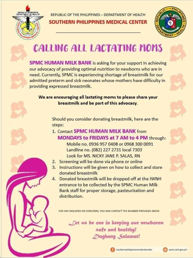 SPMC Human Milk Bank donations from breastfeeding moms