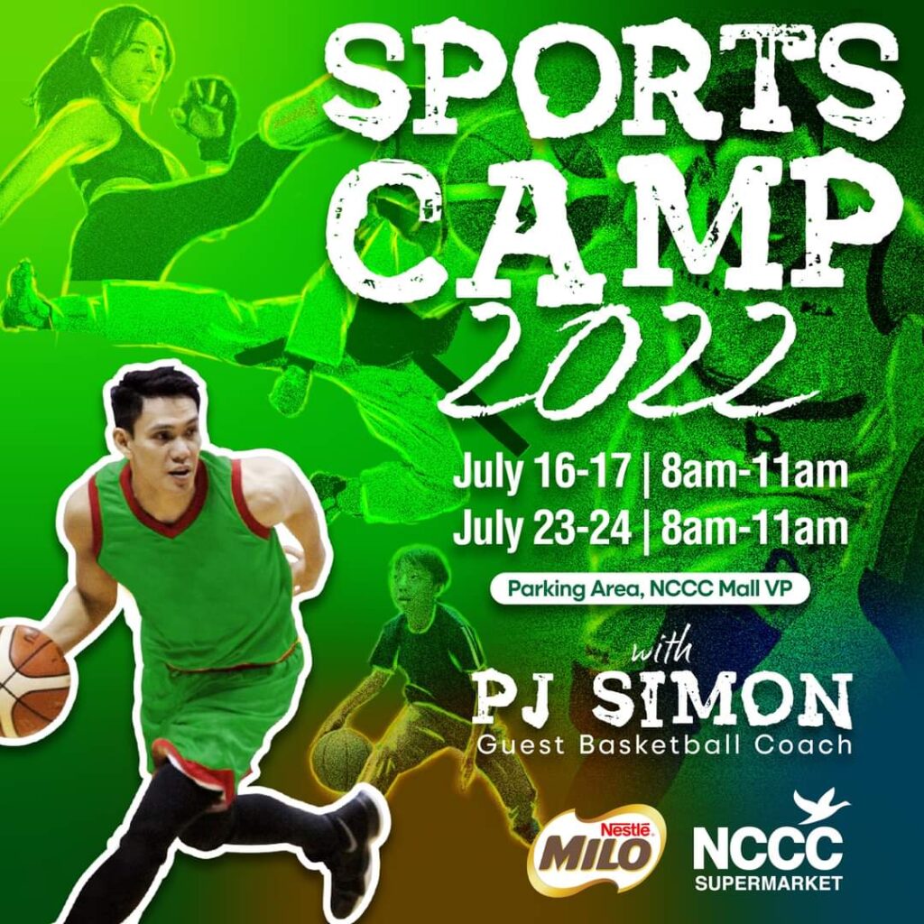 Sports Camp 2022 Milo Philippines NCCC Supermarket PJ Simon Basketball player workshop 