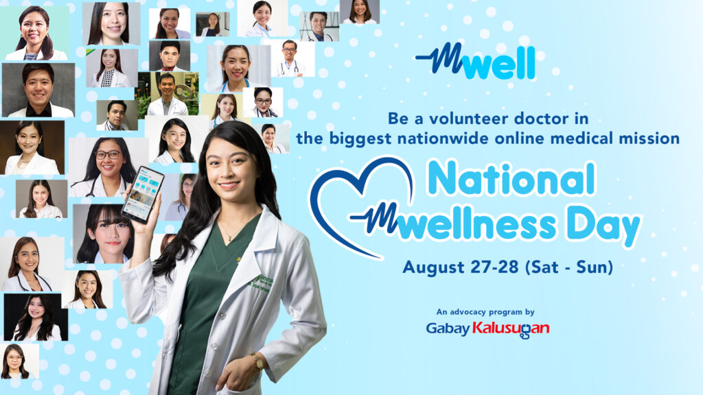 Doctors are invited to donate their time and provide free consultation via the mWell app.