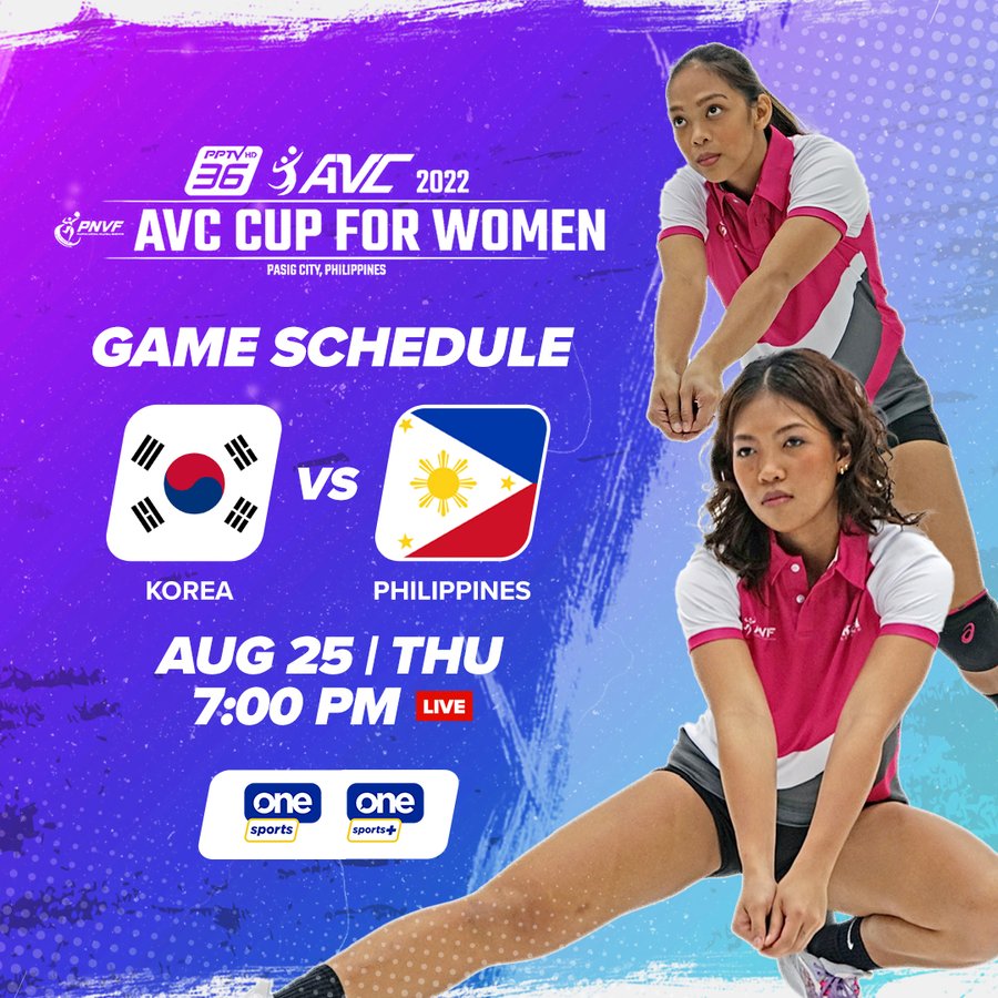 Philippines vs South Korea AVC Cup for Women 2022 Volleyball