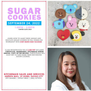 Hands On workshop Class Sugar Cookies with Chef Marie Mae Tacugue at Kitchen Aid Abreeza