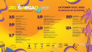 26th Siargao International Surfing Festival Schedule