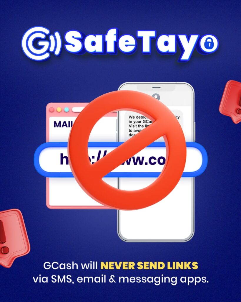 GCash Removes Clickable Links in SMS, Emails To Improve Security of Users